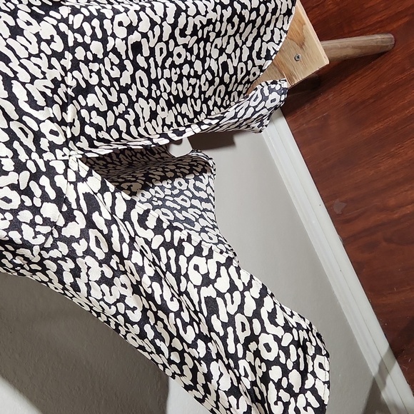 Forever 21 Dress Womens Size L Cheetah Print Sundress Cocktail Black Silver - Picture 5 of 13